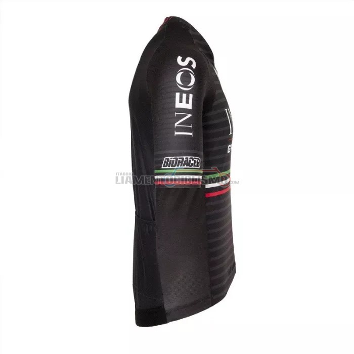 Abbigliamento Ciclismo Ineos Grenadiers Manica Corta 2022 Nero Grigio